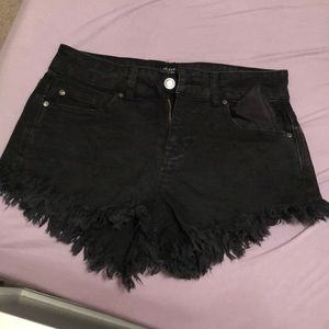 Black jean shorts
